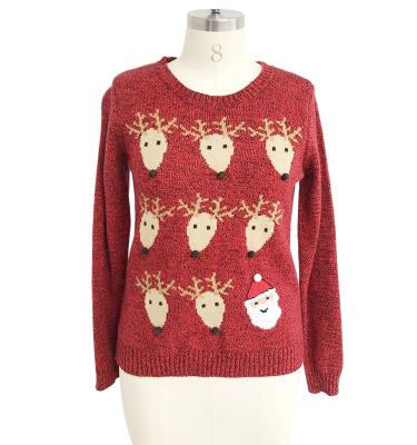 China QUICK DRY Sweater Jumper Custom Christmas Cute Crewneck Jacquard Knitwear Sweater for sale