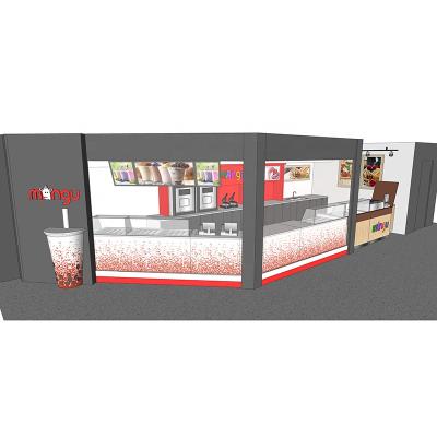 China PANEL Pioneer Commercial Furniture Frozen Yogurt Shop Kiosk Retail Design for sale