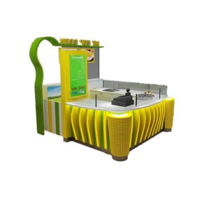 China PANEL Design Freestanding Food Kiosk Popcorn Kiosk Corn Kiosk Food Stall For Mall for sale