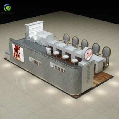 China 3d Max Pioneer Classic Free Design Nail Kiosk and Beauty Nail Manicure Table Furniture with Pedicure for sale