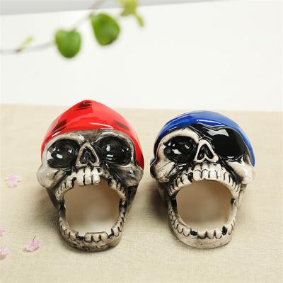 China Custom cigar ashtray skull creative ceramic ashtray custom wholesale ceramic ashtray for sale