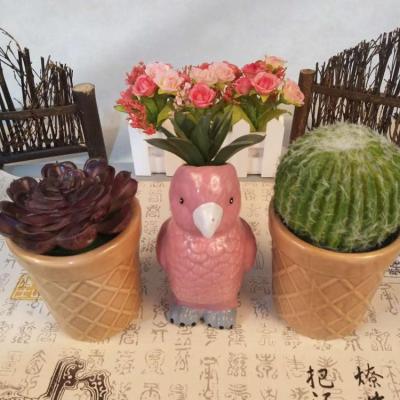 China New style minimalist ceramics + plant potted decoration for sale