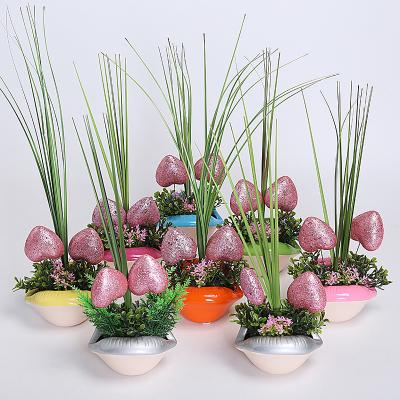 China Contemporary 20 years of creative new lips ashtray + ceramic onion grass + colorful fruit potted display for sale