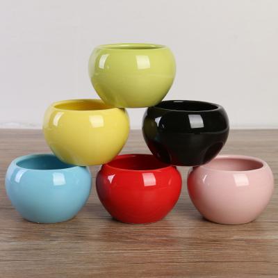 China Modern style hot three-dimensional ball vase household flower pot ceramic flower pot cz172-1 for sale