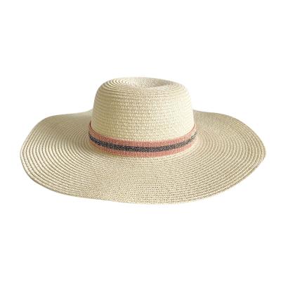 China RTS Fashion Women Summer Beach Paper Sun Protection Bucket Straw Hat 2021 Foldable Straw Hat for sale