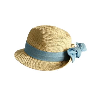 China Wholesale Striped Fisherman Beach Bucket Hat Foldable Bucket Hat Soft Summer Straw Hat for sale