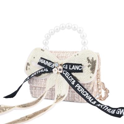 China Korean version of fashion bag female small square fragrant bow bag small bow bag fragrant buckle chain carry magnetic shoulder of the mini small for sale