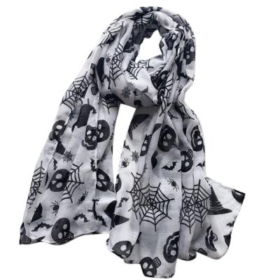 China 2021 Popular Classic Sailing Skull Print Bali Beach Sun Scarf for sale