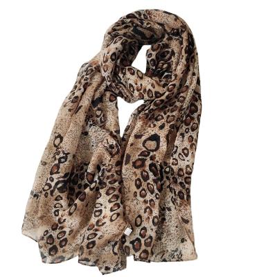 China 21 New Korean classic leopard print sailor beach towel printed Balinese yarn scarf wholesale for sale