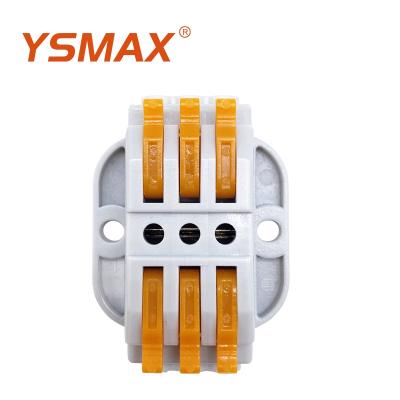 China Manufacturer Ce Certified YS 3 wire connection YSMAX in 3 out 3p fixed electrical wire terminal block for sale