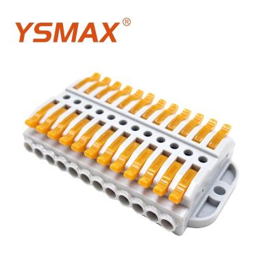 China Factory Direct Ce Certified Wire Connection YSMAX YS 12 In 12 Out 10p Fixed Electrical Wire Connector for sale