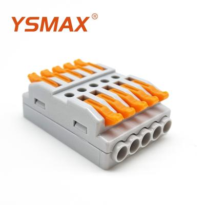 China Direct Wire Connection Factory YSMAX CE Certification 5 In 5 Out Wire Connector Terminal Blocks for sale