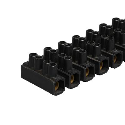 China PA66+FE/CU Wholesales Type Palestine Terminal Block Plastic Black Material PA66 Factory for sale