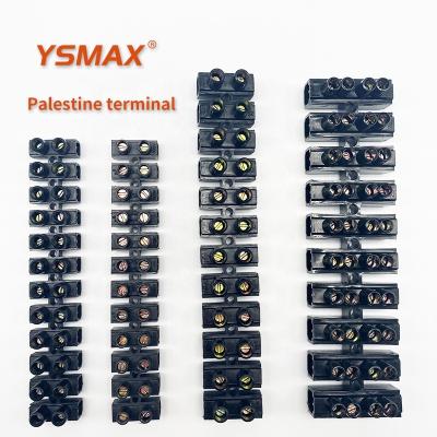 China Electrical Wire Connection Palestine Screw 10 16 25mm 500V Iron Lug Plastic Copper Connector Strip for sale