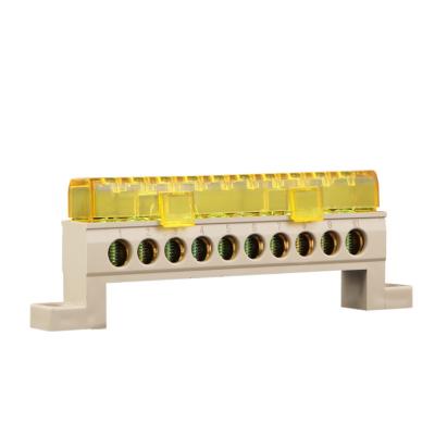 China YAO SHENG 2020 New Brass Design Din Rail Wire Electrical Terminal Block Strips Electrical Copper Busbar TB for sale