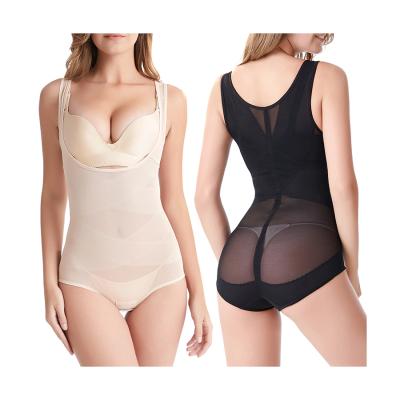 China Mesh Shapewear Breathable Body Sculpting Slimming Bottoming Vest Belly Tightening Waist Shaper Chest Support Underwear Crotch Button for sale