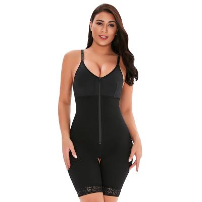 China Breathable Lage-Waist Zipper Buckle Lace Slimming Jumpsuit Tummy Control Hip Lift Shapewear for sale