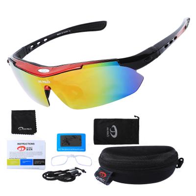 China Men Cycling New 5 PC Glasses Galsses Bicycle Lenses Cycling Sunglasses Outdoor Polarized Sports Sunglasses Eyewear Cycling Glasses For Men for sale