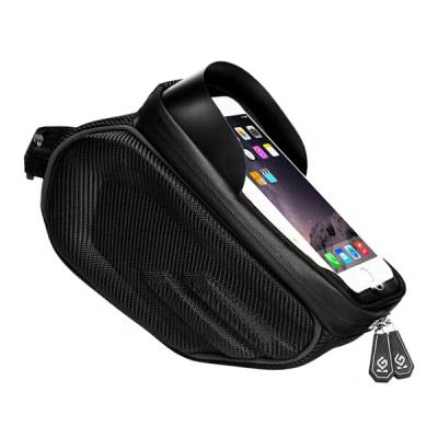 China Hard shell rainproof material with waterproof zipper. Wholesale Tank Bag Waterproof Motorcycle Bicycle Saddle Bags Work Pockets Leather for sale