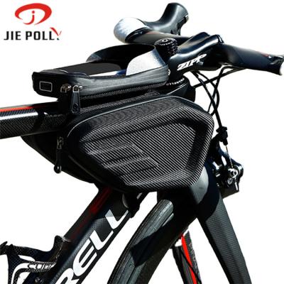 China Hard shell rainproof material with waterproof zipper. Custom Outdoor Mountain Riding Saddle Bag Bike Bicycle Saddle Recycling Back Bag for sale