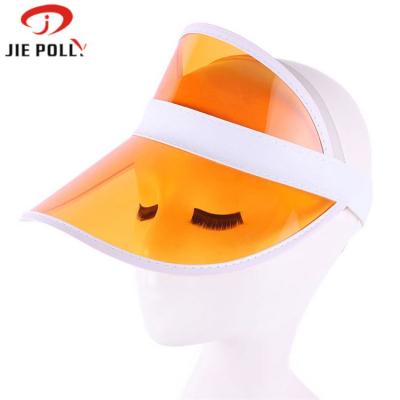 China Custom LOGO UV Protection Custom UV Visor Hats Transparent PVC Plastic Sun Visors for sale