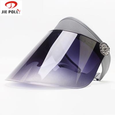 China Wholesale Environmentally-friendly Travel UV Protection Summer Plastic Transparent Sun Visor Covers Fashion Clear Beach Sun Visor Hat With Elastic Strap for sale