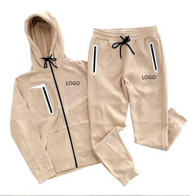 China Anti-wrinkle Custom Training Sweatsuits Blank Two Piece Sportswear Tracksuit Clothes Men Jogger Track Suits for sale