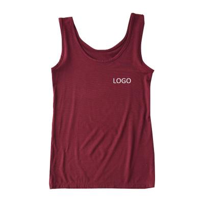 China QUICK DRY Custom organic cotton tank tops women sleeveless t-shirt cotton fitness tank tops for ladies beach tank top for sale