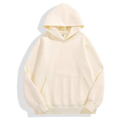 China Anti-wrinkle Best Sale High Quality Cotton French Terry Drop Shoulders Oversized Pullover Hoodies Plain Unisex Custom Hoodies for sale