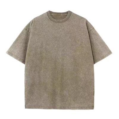 China Anti-wrinkle 100% Cotton Mens Oversized Tshirt Dtg Print Tee Logo T-shirt heavyweight Stone Acid Washed Vintage Custom T Shirt for sale