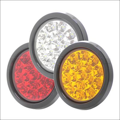 China Universal 12v 24v Trailer/Truck/Van Trailer Parts Lights 4 Inch Around LED Tail Lights for sale