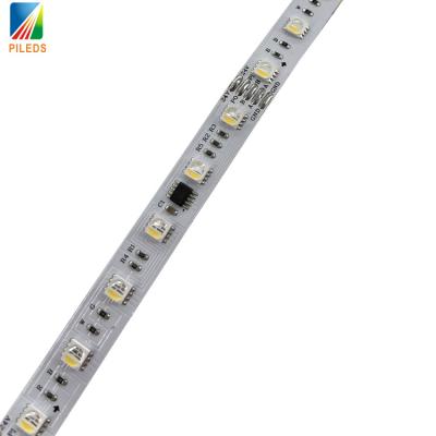 China Popular Theme Park Bar Lighting DC24V DMX512 RGBW 60LEDS/M 20pixels/M LED Flexible Strip UCS512 for sale