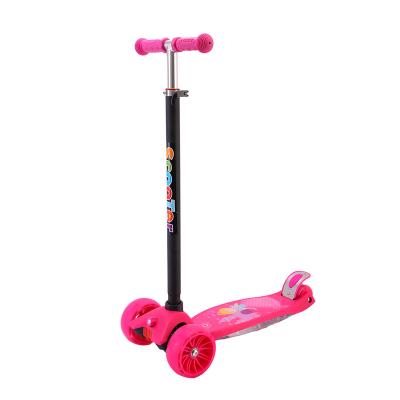 China With light and music 2022 popular portable adjustable /3 wheel kids scooter for child with LED light and music for sale