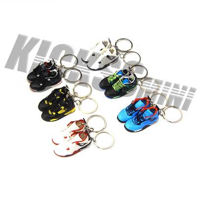 China Promotion Gift Dropshipping Free Shipping Plastic Material Product Name Christmas Gift 1/6 SCALE 3D Mini Shoe Sneaker Key Chain for sale