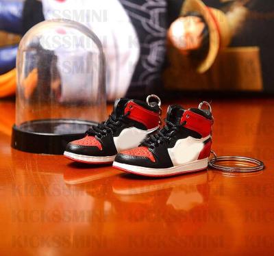 China Promotion gift factory dropshipping 3D SCALE Mini Sneaker Key Chain 1/6 Mini Sneaker Doll Accessory 