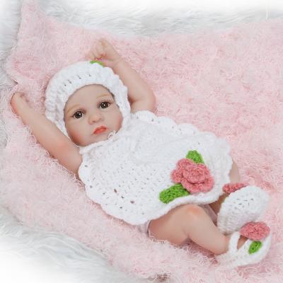 China DIY TOY 25 cm Mini Baby Reborn Baby Doll Silicone Full Body Reborn Baby Dolls For for sale