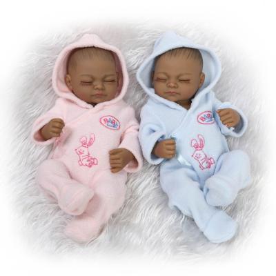 China Mini Blue Environmentally Friendly 10 Inch Full Silicone Baby - Reborn Doll Body Baby Nipple Dolls for sale