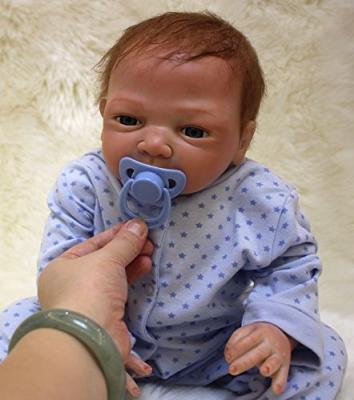 China DIY Handmade TOY WOLDOL Reborn Baby - Doll Vinyl Silicone 20inch Soft Magnetic Mouth Baby - Doll (Blue) for sale