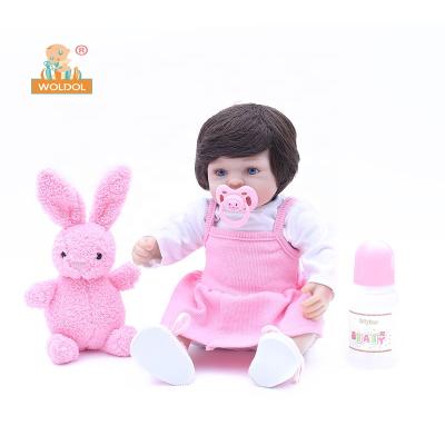 China DIY TOY Realistic Reborn Baby Dolls Silicone Vinyl Sleeping Toy Doll Floppy Hair Child Friendly for sale