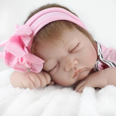 China Reborn Baby Girl Dolls Vinyl Soft Silicone Newborn Lifelike Sleeping Environmental Friendly Handmade for sale