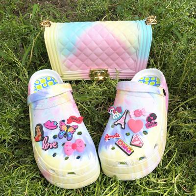 China Wholesale Fashion Trend Women Platform Clogs Summer High Heel Sandals Slippers Girls Cute Sandal Ladies Clog Sandals for sale