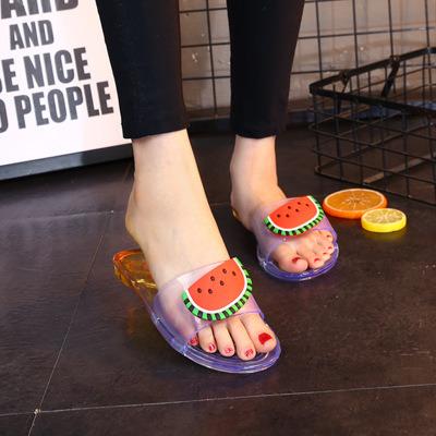 China Wholesale Woman Jelly Shoes Fashion Trend Jelly Shoes Comfortable Summer Lady Fruit Plastic Sandals for sale