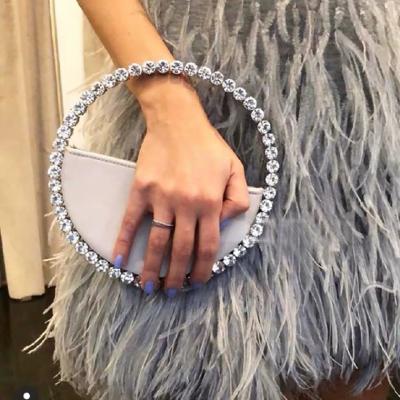 China 2021 fashion wholesale designer luxury valentines pinch heart shape rhinestone frame evening clutch wedding party women clutch for sale