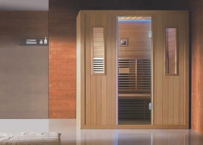 China 2 personen Infrarood Hemlock Hout Sauna Kamer ondersteund door aanpassing Te koop