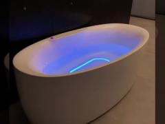 Bathtub With LED Bottom Light For Bubble Baths Hidden LED Bubble