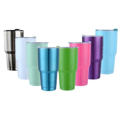 China Sustainable With Logo Customized Reusable Thermal Coffee Mugs With Lids Stainless Steel Bottle for sale