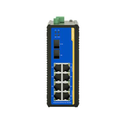 China Single Industrial Access Switch Power Supply Ac/Dc220v 8 Gigabit Ethernet 2 Din Rail Fastgigabit Power Supply Switch for sale