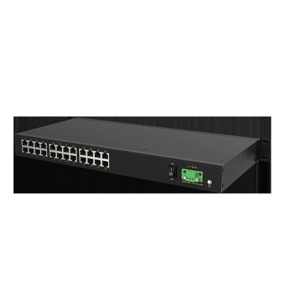 China VLAN Support Hot Sale Factory Direct Dual Power 100m Rack Mount Industriel Brands Stretch Rvers Ethernet Network Switch 24 Port Unmanaged for sale