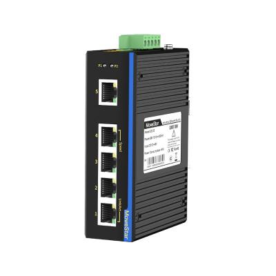 China Industrial Support Layer 2 Din Rail Unmanaged Ethernet Network Switch 10 100m VLAN 5 Port For Security Video Monitoring for sale