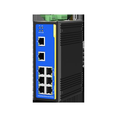 China Rail Ethernet Optical Access Switch 8 Ports 10m 100m Din Grade Ring Fiber Transceiver Managed Network Industrial Switch for sale